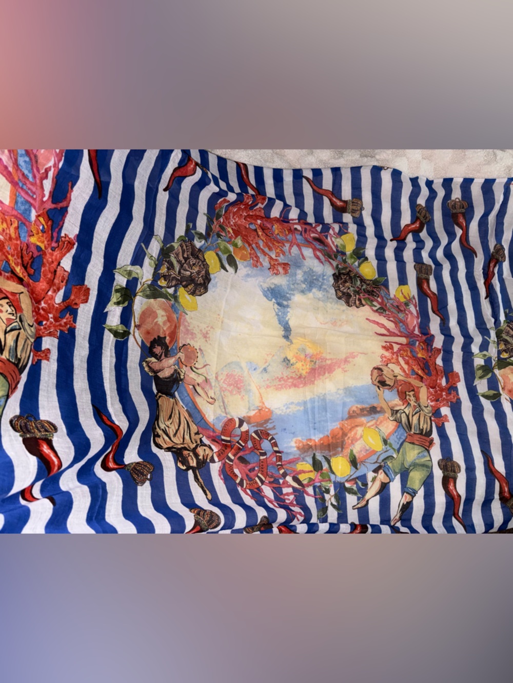 Antica Sartoria by Giacomo
Cinque Oversized Scarf Blue + White • 72” x 44”